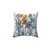 Colorful floral throw pillow