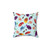 Aquatic Floral Pillow with Fish Shaped Flowers