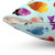 Aquatic Floral Pillow with Fish Shaped Flowers