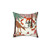Whimsical woodland animals forest in the snow pillow