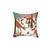 Whimsical woodland animals forest in the snow pillow