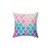 Rainbow Pastel Watercolor Moroccan Pattern Throw Pillow