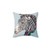 Zebra Blue Boho Pillow for Kids Room
