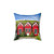 Cute Iceland Elf Houses Decorative Pillow