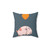 Whimsical floating pig pillow