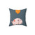 Whimsical floating pig pillow