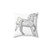 Beautiful white horse pillow