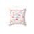Flamingo Bird Retro Background Throw Pillow
