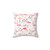 Flamingo Bird Retro Background Throw Pillow