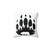 Black Bear Paw Print Landscape Pillow