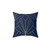 Art Deco Navy Blue Large Scale Pillow