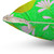 Decorative lime green pillow with gold birdies design