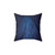 Indigo Blue Galaxy Pillow with Night Stars and Abstract Branches
