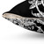 Black and White Fox Bloom Decorative Pillow