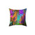 Galactic Flora Throw Pillow for EDM Rave Decor