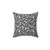 Soft and plush black snow decorative pillow