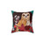 Owl Floral Eclipse Decorative Pillow
