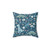 Decorative Folk Dinosaur Pillow in Blue