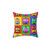 Metro-Inspired Pop Art Throw Pillow