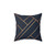 Modern Geometric Midnight Navy and Copper Throw Pillow