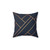 Modern Geometric Midnight Navy and Copper Throw Pillow