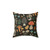 Decorative mushroom pattern throw pillow for forest themed home decor