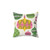 Elegant holiday pillow with festive Christmas baubles