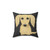 Cream Dachshund Cartoon Wiener Dog Pillow
