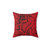 Red Snakeskin Throw Pillow