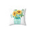 Sunflower Watercolor Bouquet Pillow