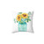 Sunflower Watercolor Bouquet Pillow