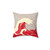 Japanese-Inspired Cherry Waves Decorative Pillow