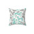 Cheetah Print Decorative Throw Pillow in Mint and Black