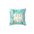 Turquoise and Gold Decorative Throw Pillow