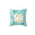 Turquoise and Gold Decorative Throw Pillow