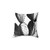 Minimal Black and White Cactus Decorative Pillow