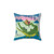 Cute alligator and armadillo animal illustration pillow