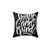 Motivational Hustle and Grind Pillow with Typographic Design