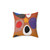 Warm Rich Color Abstract Retro Pillow