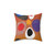 Warm Rich Color Abstract Retro Pillow