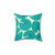 Teal Waterlily Leaves Decorative Pillow