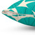 Teal Waterlily Leaves Decorative Pillow