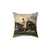 Vintage Horse Racing Pillow featuring Doncaster St. Leger 1840 design