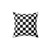 Checkered Black and White Throw Pillow