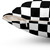 Checkered Black and White Throw Pillow