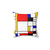 Bauhouse Mondrian Style Decorative Pillow