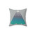 Many Mountains Minimalist Pillow with Geometric Mountain Design