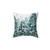 Hand Painted Snowy Pine Forest Green Pillow