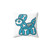 Balloon Dog Blue Pillow