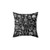 Anatomical Black Pillow with Skeleton Print